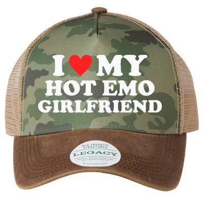 I Love My Hot Emo Girlfriend GF Red Heart Eboy Egirl Funny Legacy Tie Dye Trucker Hat