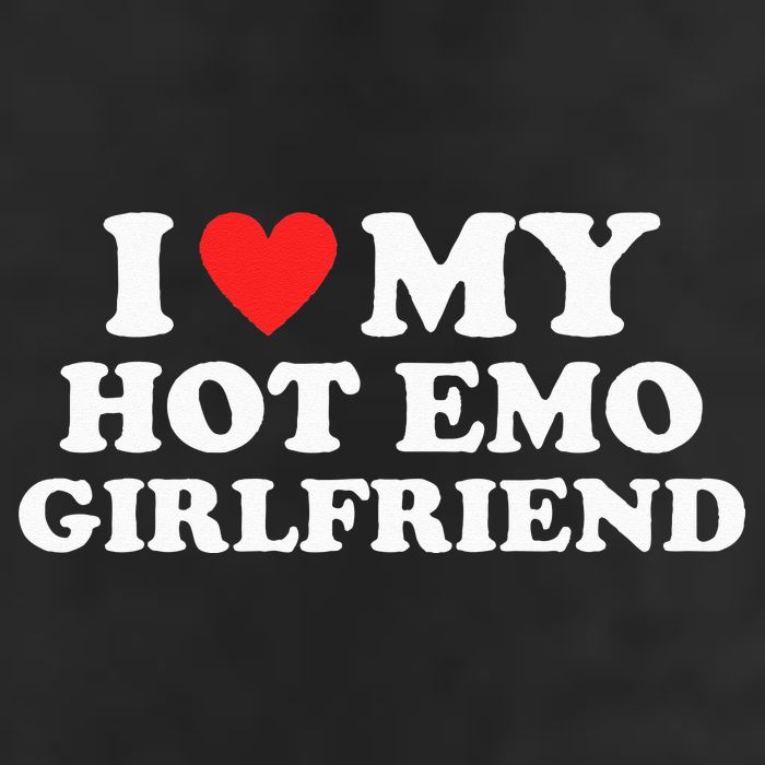 I Love My Hot Emo Girlfriend GF Red Heart Eboy Egirl Funny 7 Panel Mesh Trucker Snapback Hat