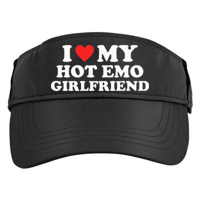 I Love My Hot Emo Girlfriend GF Red Heart Eboy Egirl Funny Adult Drive Performance Visor