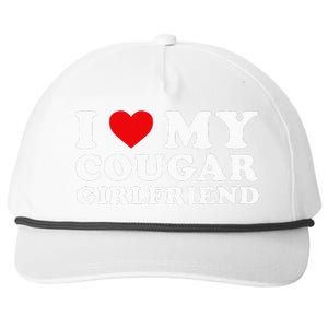 I Love My Cougar Girlfriend I Heart My Cougar GF Snapback Five-Panel Rope Hat