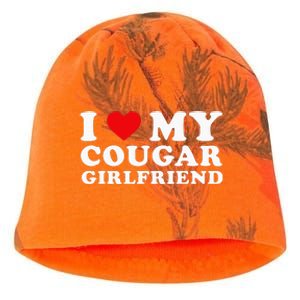 I Love My Cougar Girlfriend I Heart My Cougar GF Kati - Camo Knit Beanie