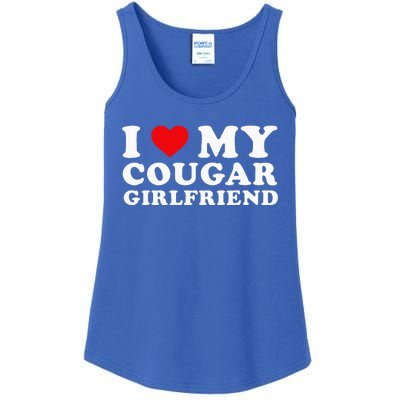 I Love My Cougar Girlfriend I Heart My Cougar GF Ladies Essential Tank