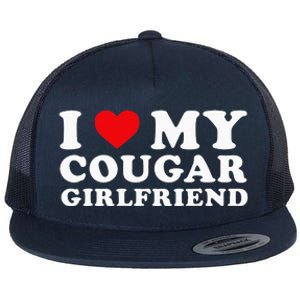 I Love My Cougar Girlfriend I Heart My Cougar GF Flat Bill Trucker Hat