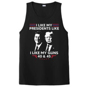 I Like My Presidents Like I Like My Guns 40 & 45 Vote Trump PosiCharge Competitor Tank