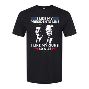 I Like My Presidents Like I Like My Guns 40 & 45 Vote Trump Softstyle CVC T-Shirt