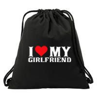 I Love My Girlfriend Drawstring Bag