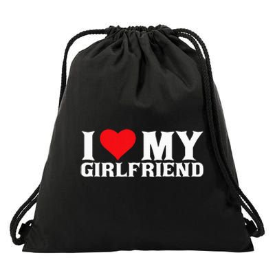 I Love My Girlfriend Drawstring Bag