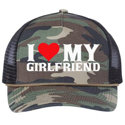 I Love My Girlfriend Retro Rope Trucker Hat Cap