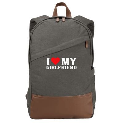 I Love My Girlfriend Cotton Canvas Backpack