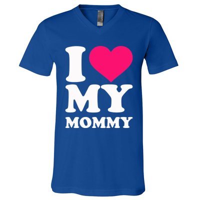 I Love My Mommy Cute Gift V-Neck T-Shirt