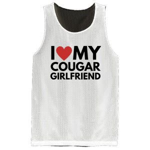 I Love My Cougar Girlfriend Mesh Reversible Basketball Jersey Tank