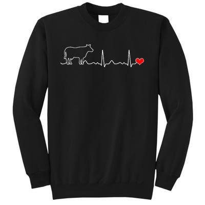 I Love My Cow Valve Ekg Heartbeat Heart Patient Sweatshirt