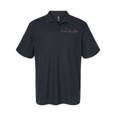 I Love My Cow Valve Ekg Heartbeat Heart Patient Softstyle Adult Sport Polo