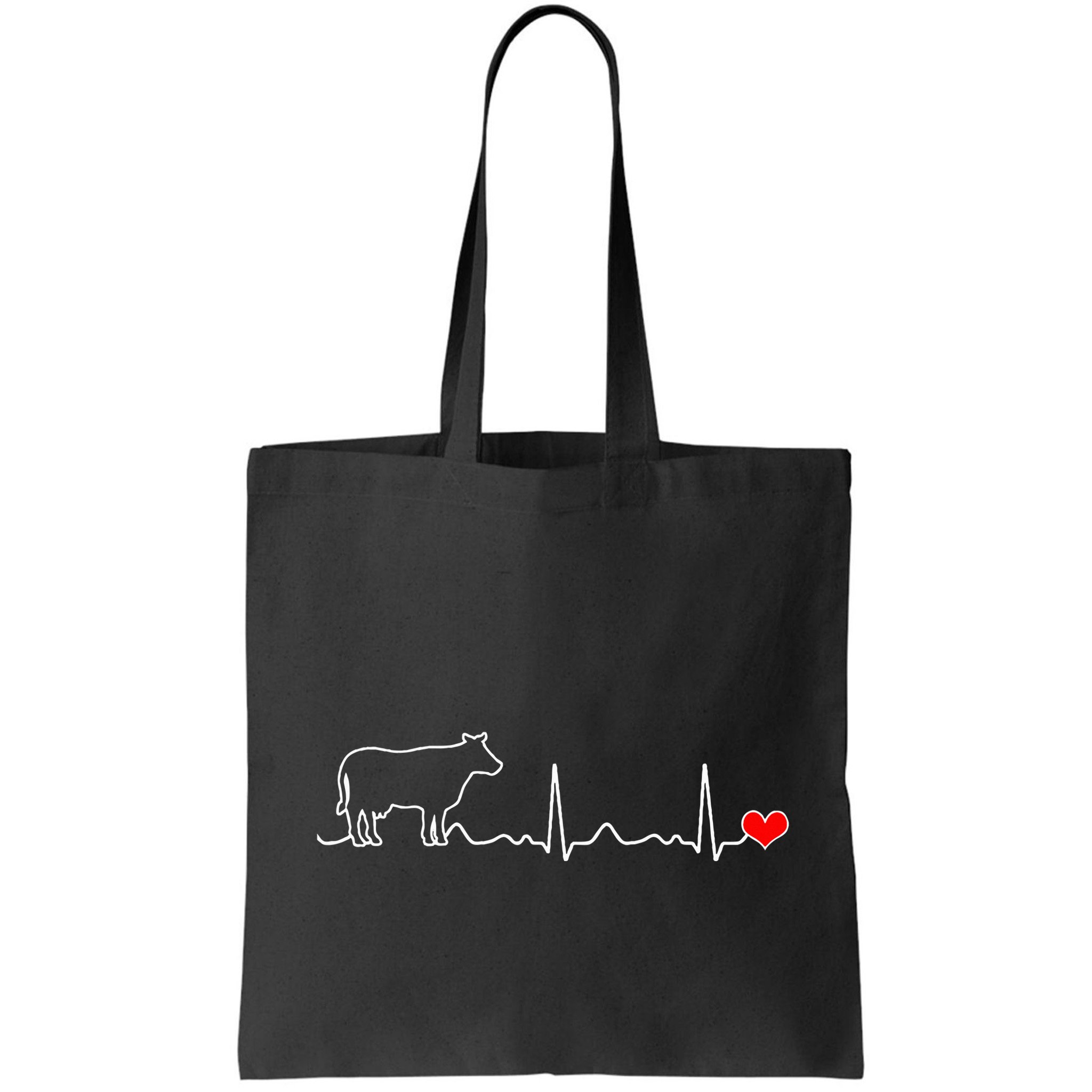 I Love My Cow Valve Ekg Heartbeat Heart Patient Bag