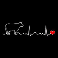 I Love My Cow Valve Ekg Heartbeat Heart Patient Womens T-Shirt