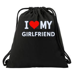 I Love My Hot Girlfriend I Heart My Hot Girlfriend Gf Couple Drawstring Bag