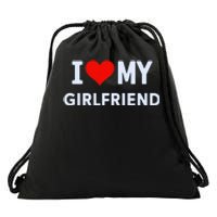 I Love My Hot Girlfriend I Heart My Hot Girlfriend Gf Couple Drawstring Bag