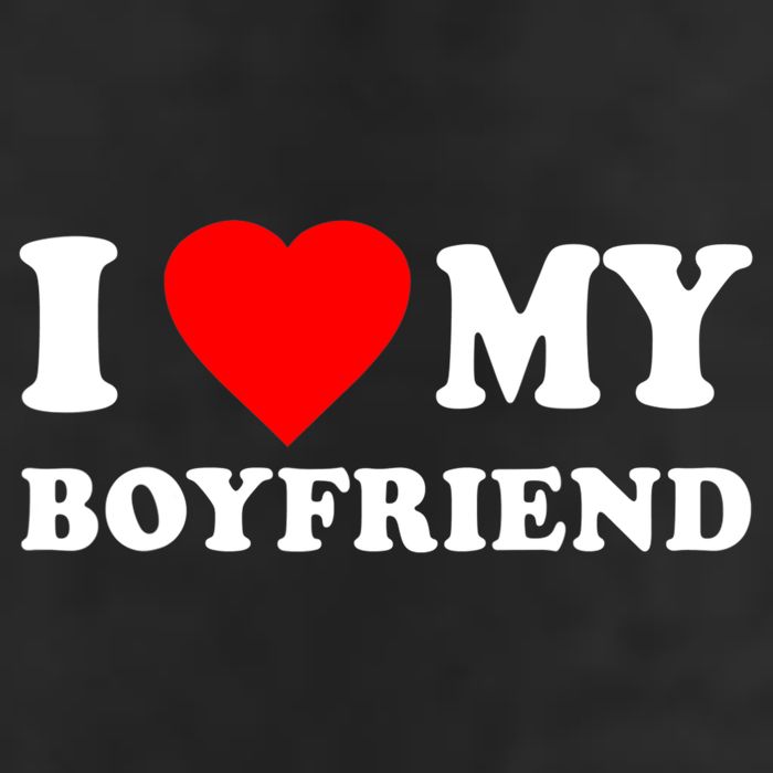 I Love My Boyfriend Design Adult Drive Performance Visor