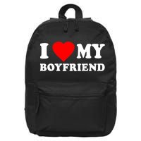 I Love My Boyfriend Design 16 in Basic Backpack