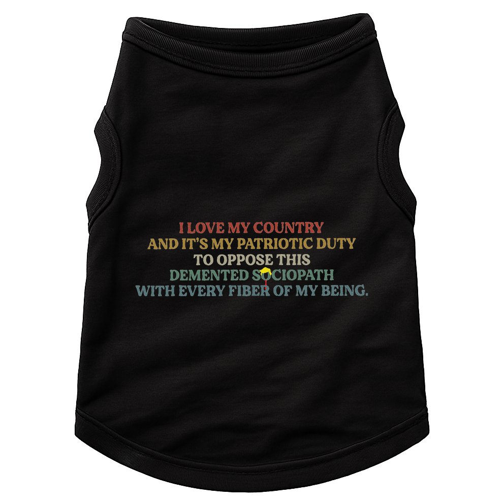 I Love My Country And ItS My Patriotic Duty Doggie Tank