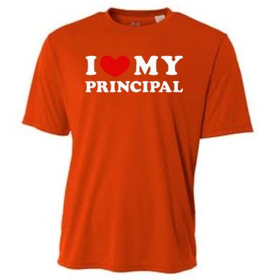 I Love My Principal I Heart My Principal Cooling Performance Crew T-Shirt