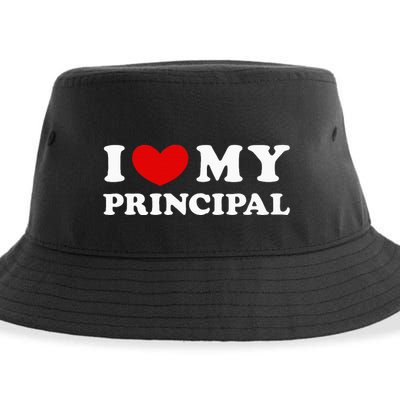 I Love My Principal I Heart My Principal Sustainable Bucket Hat