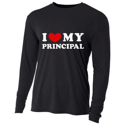 I Love My Principal I Heart My Principal Cooling Performance Long Sleeve Crew