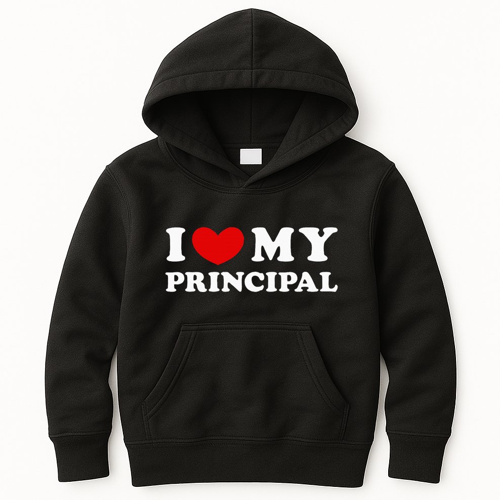 I Love My Principal I Heart My Principal Kids Hoodie