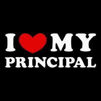 I Love My Principal I Heart My Principal Short Acrylic Beanie