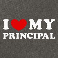 I Love My Principal I Heart My Principal Cotton Canvas Backpack