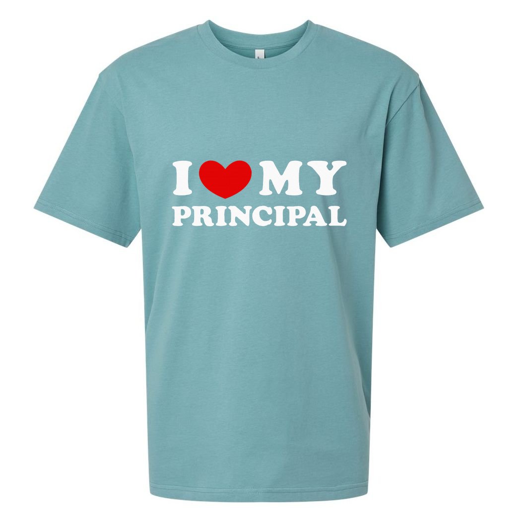 I Love My Principal I Heart My Principal Sueded Cloud Jersey T-Shirt