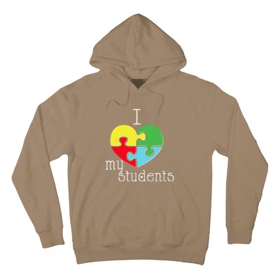 I Love My Students Autism Awareness Puzzle Teacher Hoodie