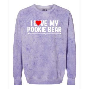 I Love My Pookie Bear ValentineS Day Colorblast Crewneck Sweatshirt