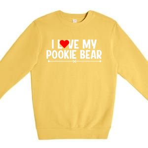 I Love My Pookie Bear ValentineS Day Premium Crewneck Sweatshirt