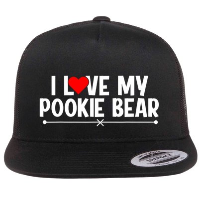 I Love My Pookie Bear ValentineS Day Flatbill Hat