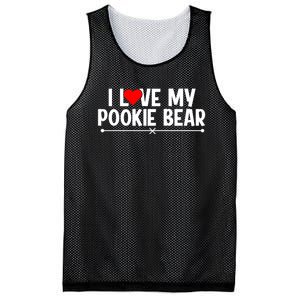 I Love My Pookie Bear ValentineS Day Mesh Reversible Basketball Jersey Tank