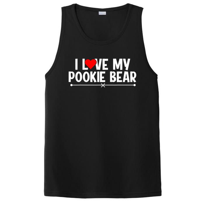 I Love My Pookie Bear ValentineS Day PosiCharge Competitor Tank