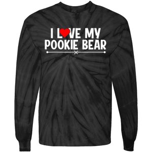 I Love My Pookie Bear ValentineS Day Tie-Dye Long Sleeve Shirt