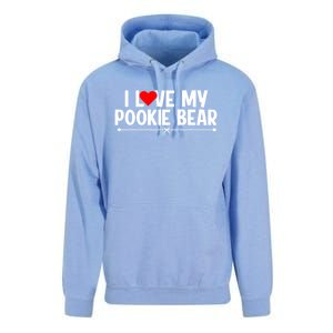 I Love My Pookie Bear ValentineS Day Unisex Surf Hoodie