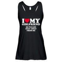 I Love My Girlfriend So Please Stay Away From Me Funny Ladies Essential Flowy Tank