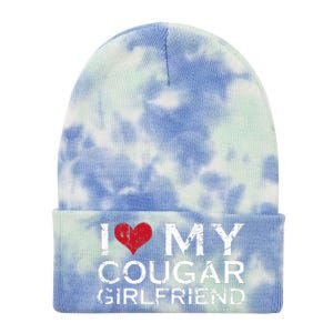 I Love My Cougar Girlfriend Tie Dye 12in Knit Beanie