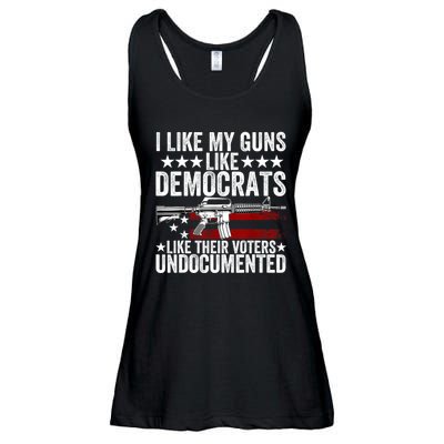 I Like My Guns Like Democrats Like Their Voters Undocumented Ladies Essential Flowy Tank