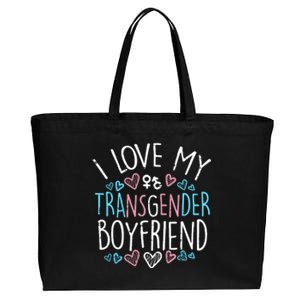 I Love My Boyfriend Lgbt Love Cotton Canvas Jumbo Tote