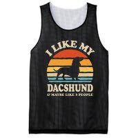 I Like My Dachshund And Maybe Like 3 People Dog Lover Retro Mesh Reversible Basketball Jersey Tank