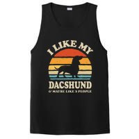 I Like My Dachshund And Maybe Like 3 People Dog Lover Retro PosiCharge Competitor Tank