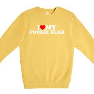 I Love My Pookie Bear ValentineS Day Premium Crewneck Sweatshirt