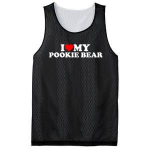 I Love My Pookie Bear ValentineS Day Mesh Reversible Basketball Jersey Tank