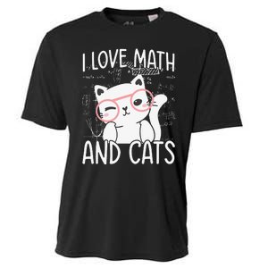 I Love Math And Cats Cooling Performance Crew T-Shirt