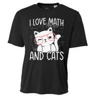 I Love Math And Cats Cooling Performance Crew T-Shirt