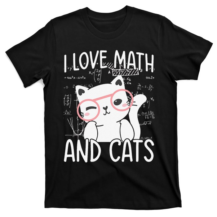 I Love Math And Cats T-Shirt